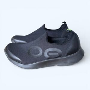 OOFOS OOmg Low Recovery Shoes Black Slip-On Comfort Sneakers EU 42 Excellent